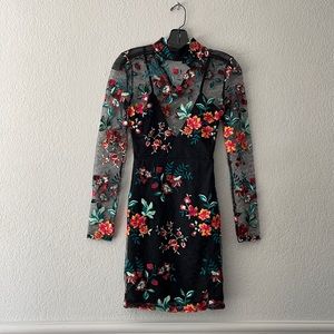Embroidered floral dress. Never been worn!